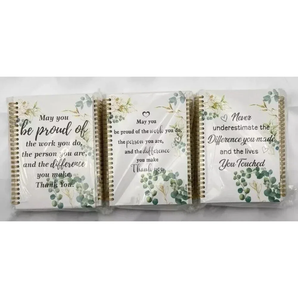 Appreciation Thank You Gifts Inspirational Spiral Notebook set of 12